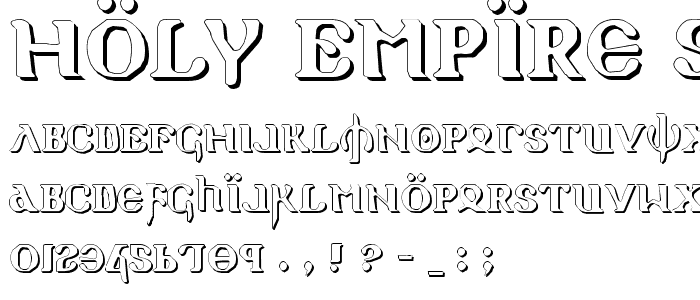 Holy Empire Shadow font