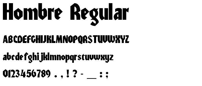 Hombre Regular font