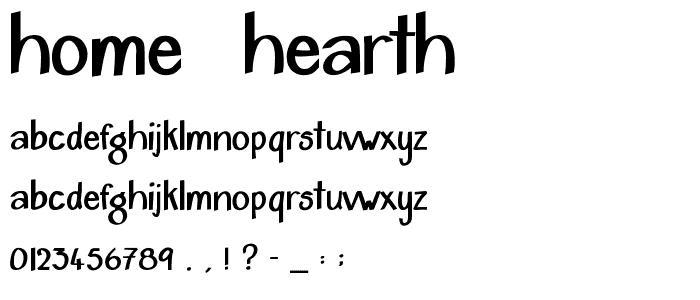 Home & Hearth font