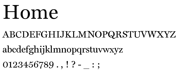 Home font