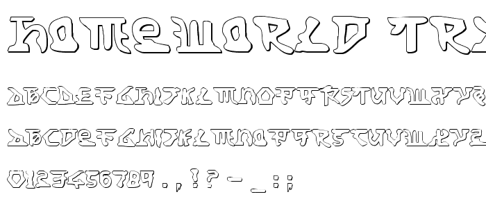 Homeworld Translator Shadow font