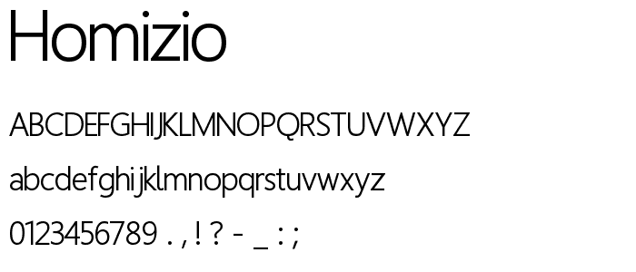 Homizio font