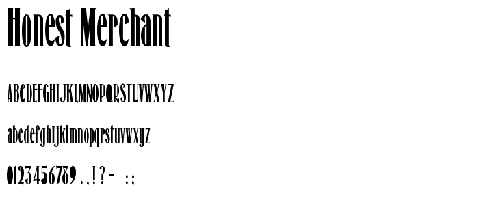 Honest Merchant font