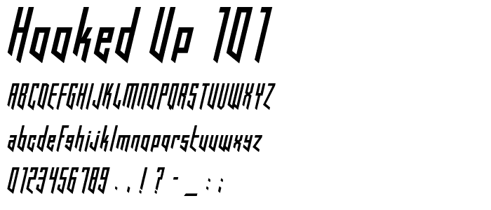 Hooked Up 101 font