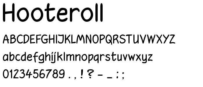 Hooteroll font