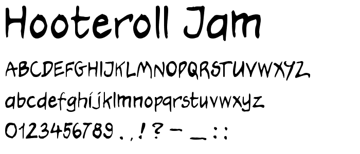 Hooteroll_Jam font