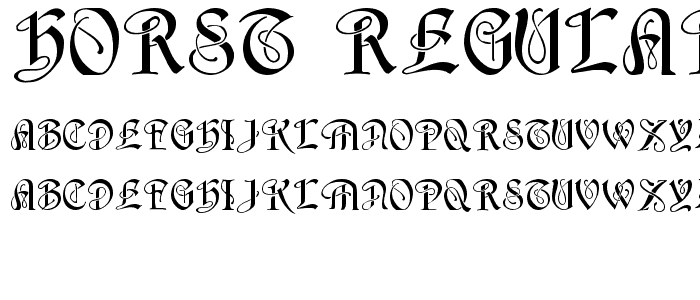 Horst Regular font