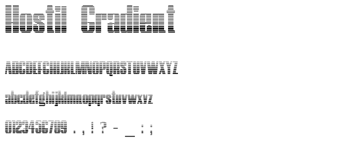 Hostil Gradient font