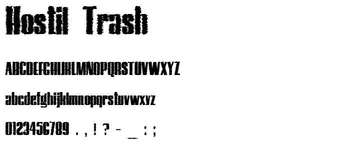 Hostil Trash font