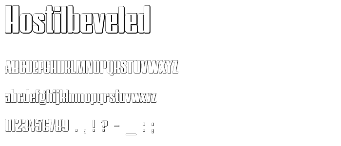 HostilBeveled font