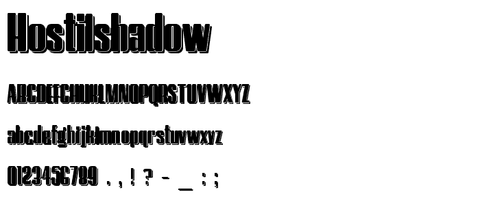 HostilShadow font