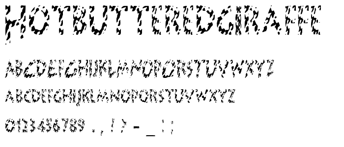 HotButteredGiraffe font