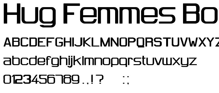 Hug Femmes Bold font