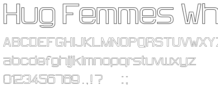 Hug Femmes White font