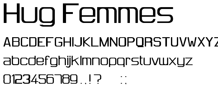 Hug Femmes font