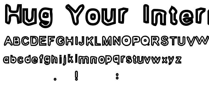 Hug Your Intern 1 font