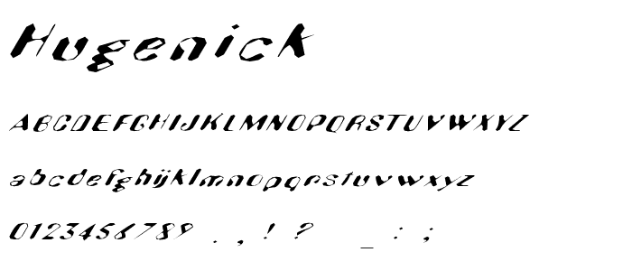 Hugenick font