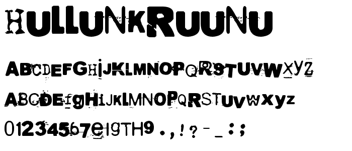 Hullunkruunu font