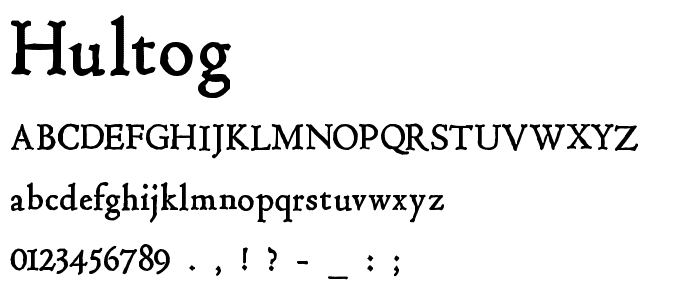 Hultog font