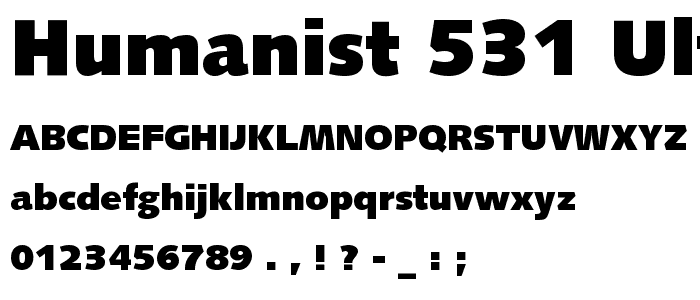 Humanist 531 Ultra Black BT font