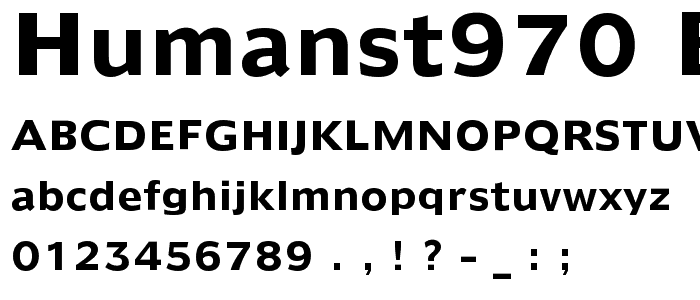 Humanst970 BT Bold font