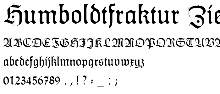 HumboldtFraktur Zier font