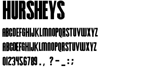 Hursheys font