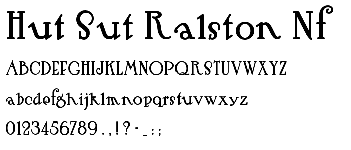 Hut Sut Ralston NF font