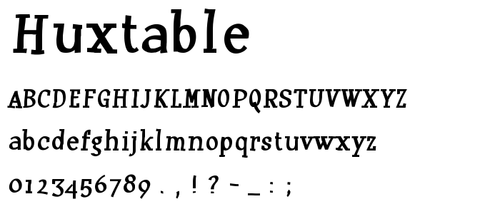 Huxtable font