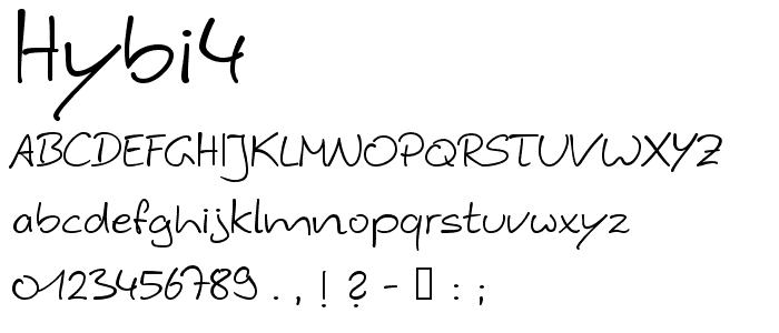 Hybi4 font