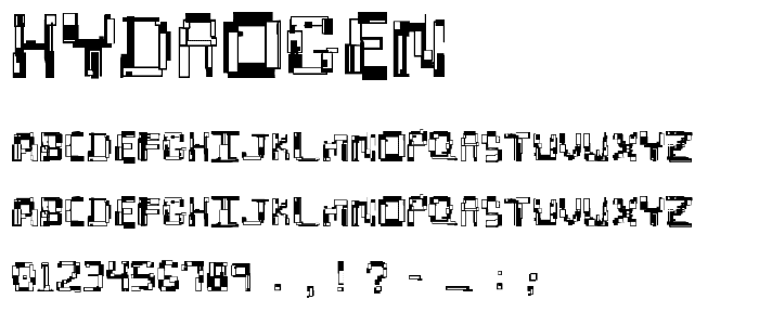 Hydrogen font