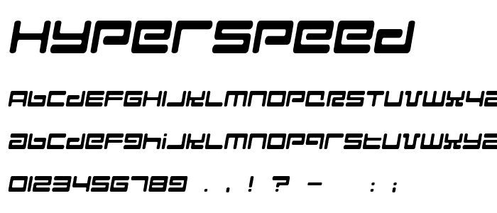 Hyperspeed font