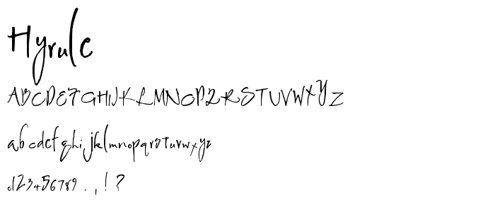 Hyrule font