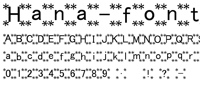 hana Font font