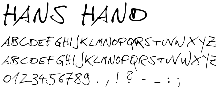 hans hand font