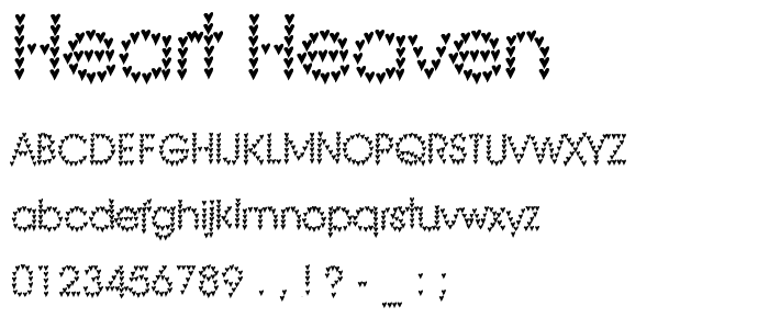 heart heaven font