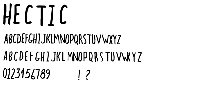 hectic font