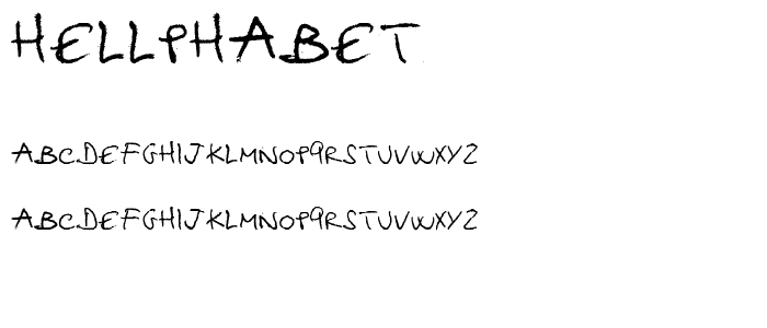 hellphabet font