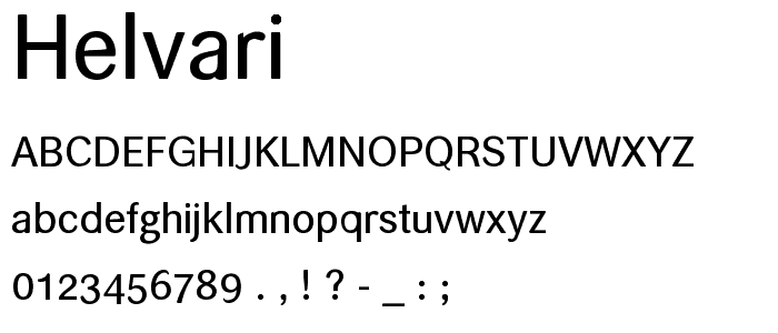 helvari font