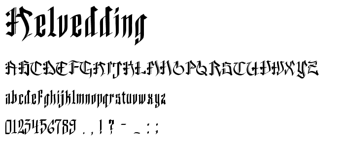 helvedding font