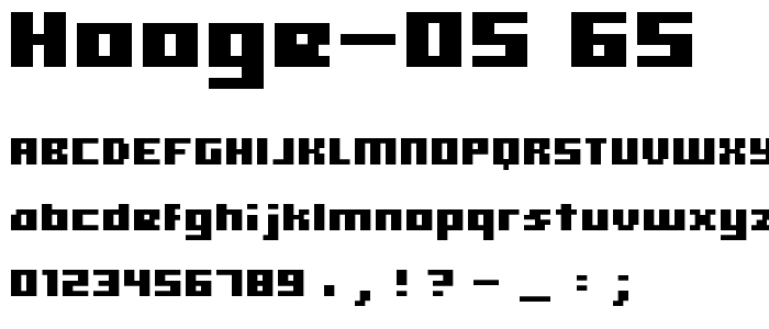 hooge 05_65 font