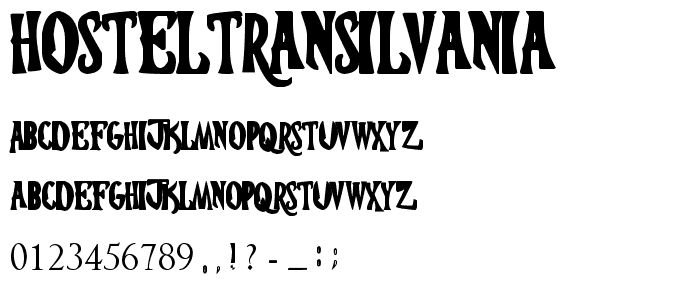 hosteltransilvania font