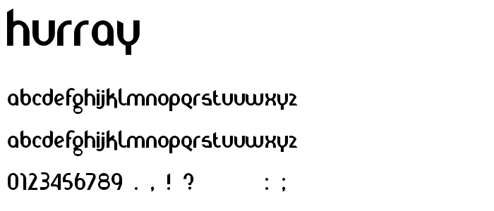 hurray font