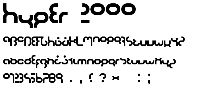 hyper 2000 font