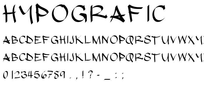 hypografic font