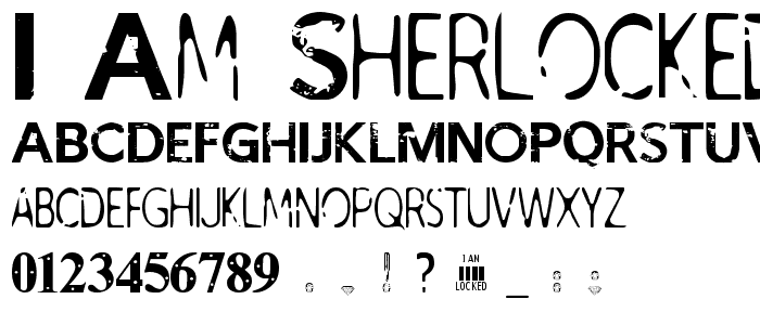 I AM SHERLOCKED font