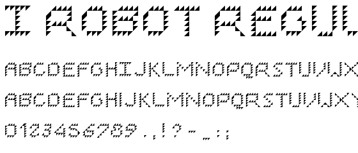 I ROBOT Regular font