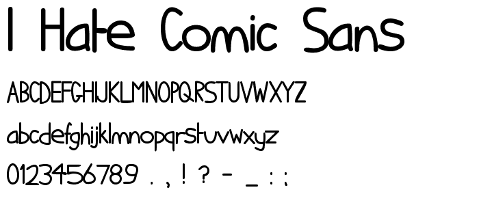 I hate Comic Sans font