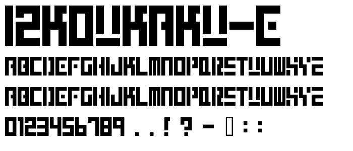 I2koukaku e font