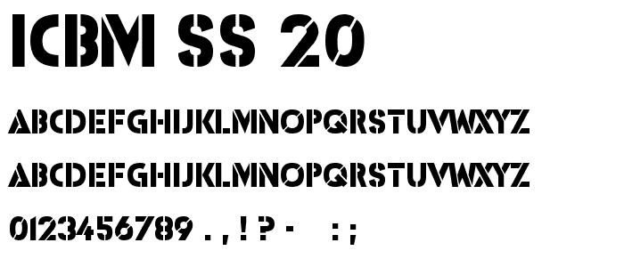 ICBM SS-20 font